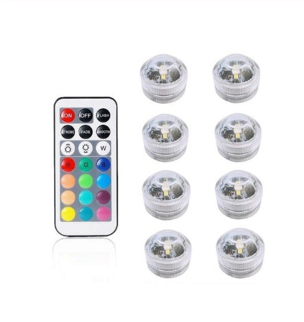Remote control diving light 3CM diamond twist full color red green blue white warm white waterproof LED light