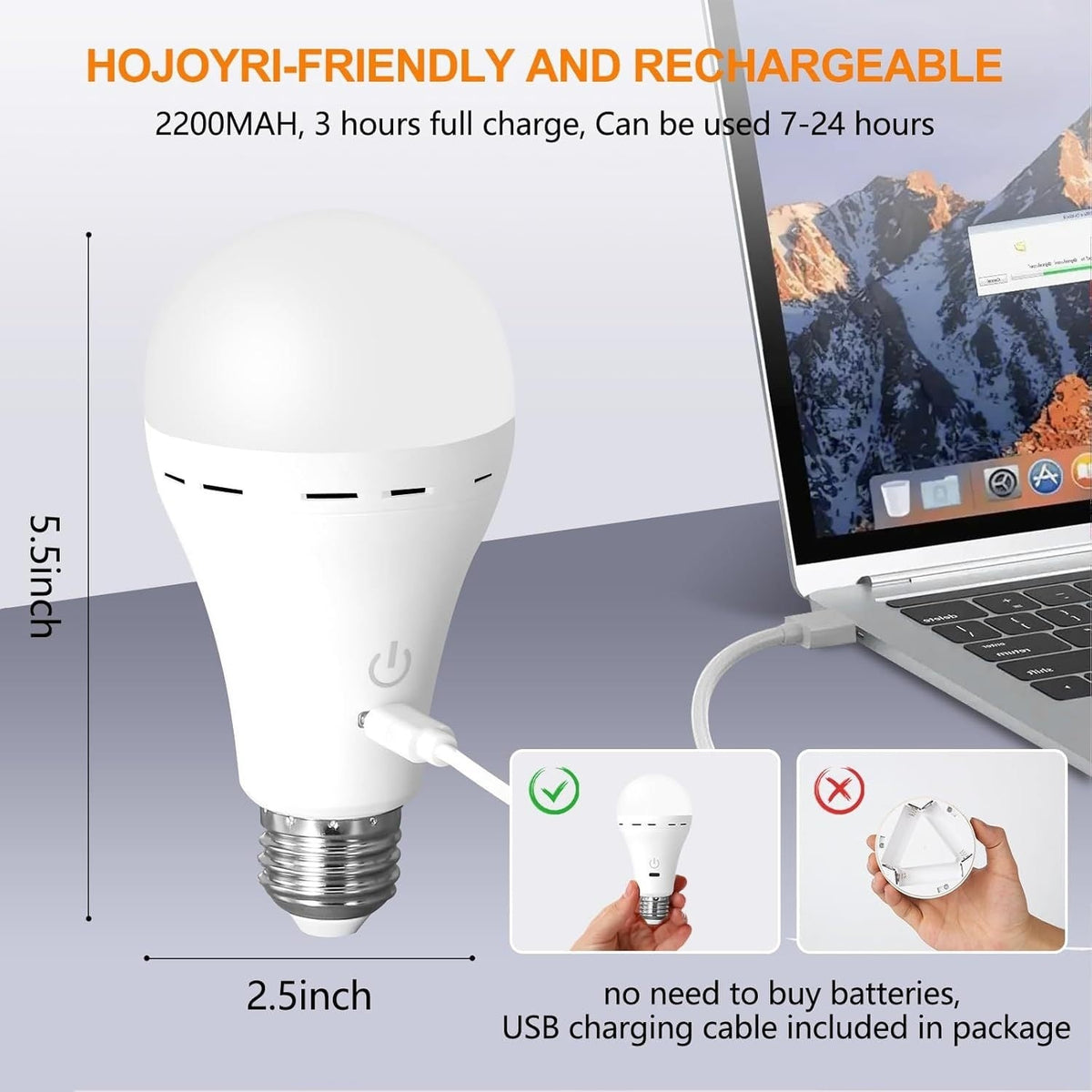 E27 Screw Base Tri-Color RGB Timer-Controlled Dimmable Bulb
