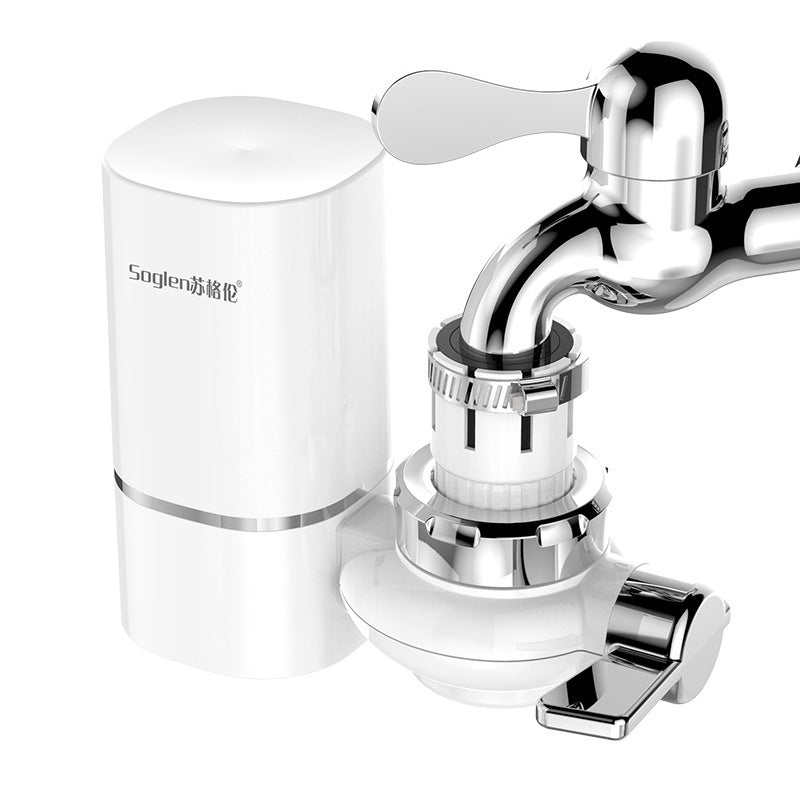 Ceramic Faucet Water Filter – Tap-Mounted Kitchen Sink Filter with Washable Ceramic Core