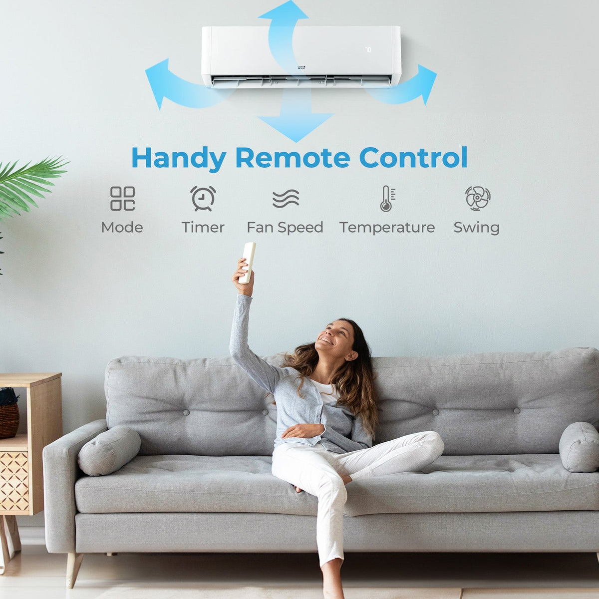 27000 BTU 2 Zone 22 SEER2 Mini Split AC with Heat Pump