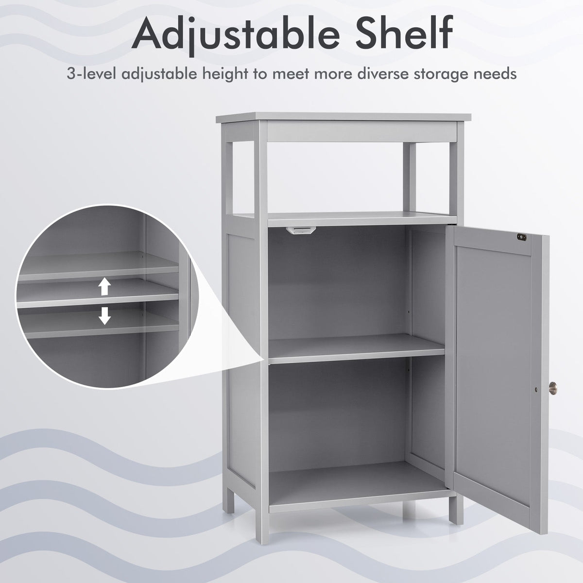 Floor Cabinet Multifunction Storage Rack Organizer Stand