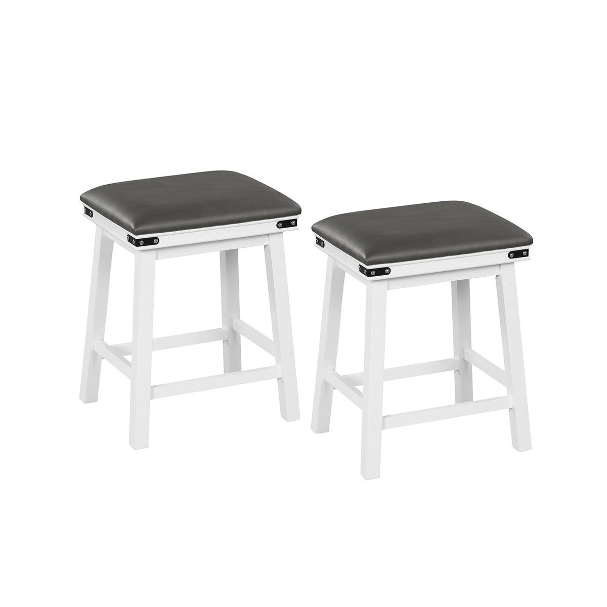 Set of 2 24/30 Inch Dining Bar Stool with Acacia Wood Frame