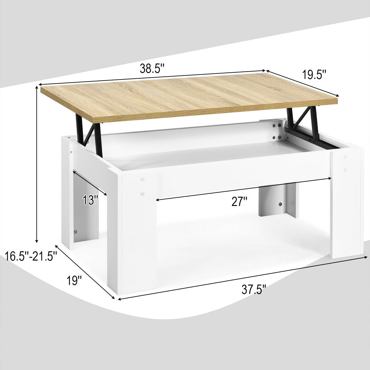 Lift Top Coffee Pop-UP Cocktail Table
