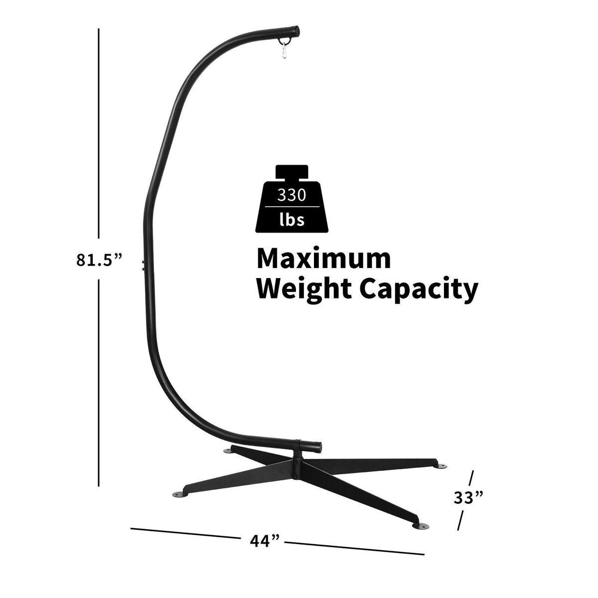Solid Steel C Hammock Frame Stand