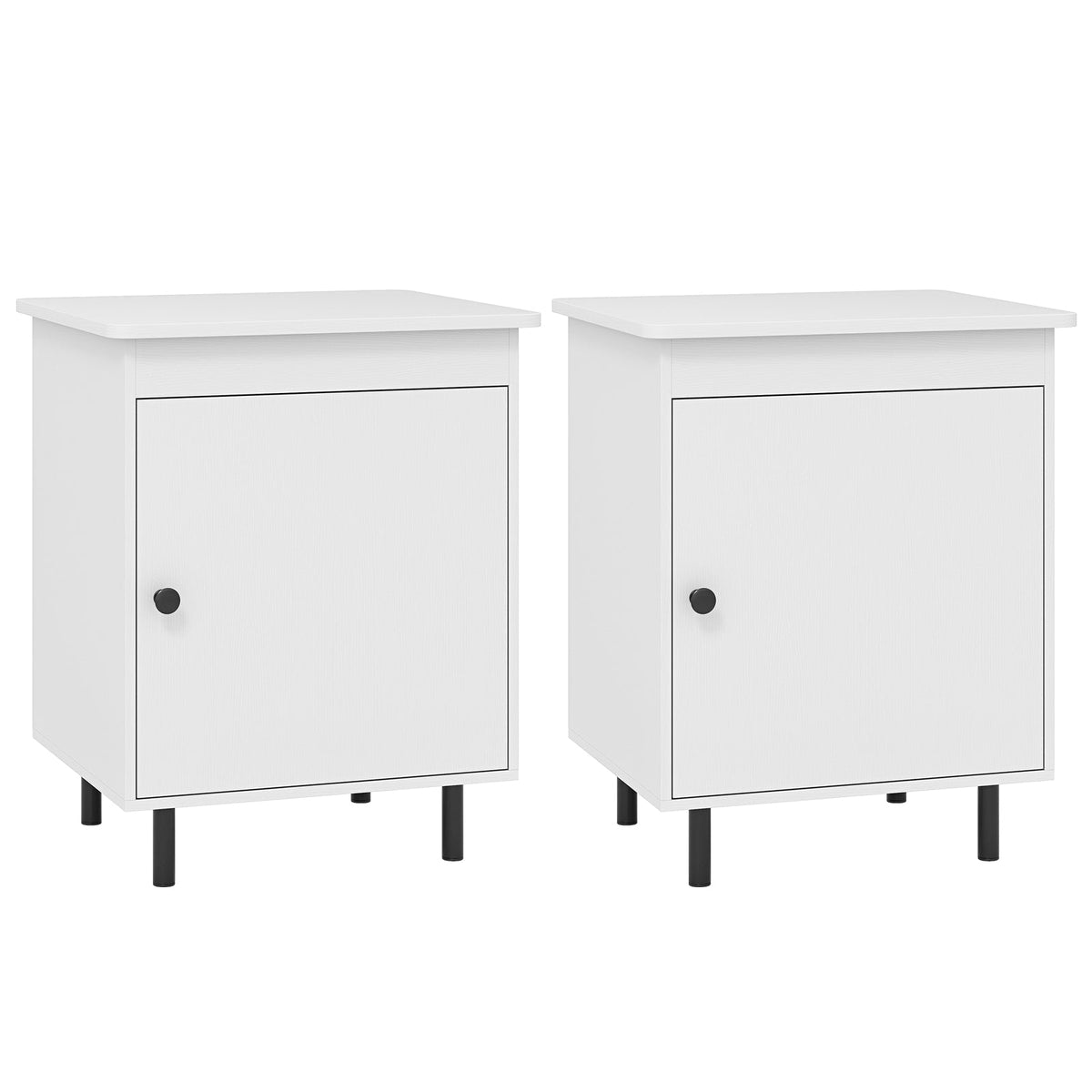 Nightstand Mid Century End Tables with Door