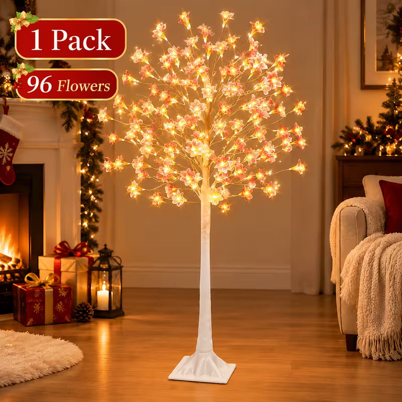 70.9-Inch Lighted Decorative Tree Lamp with 1600 Warm White LEDs