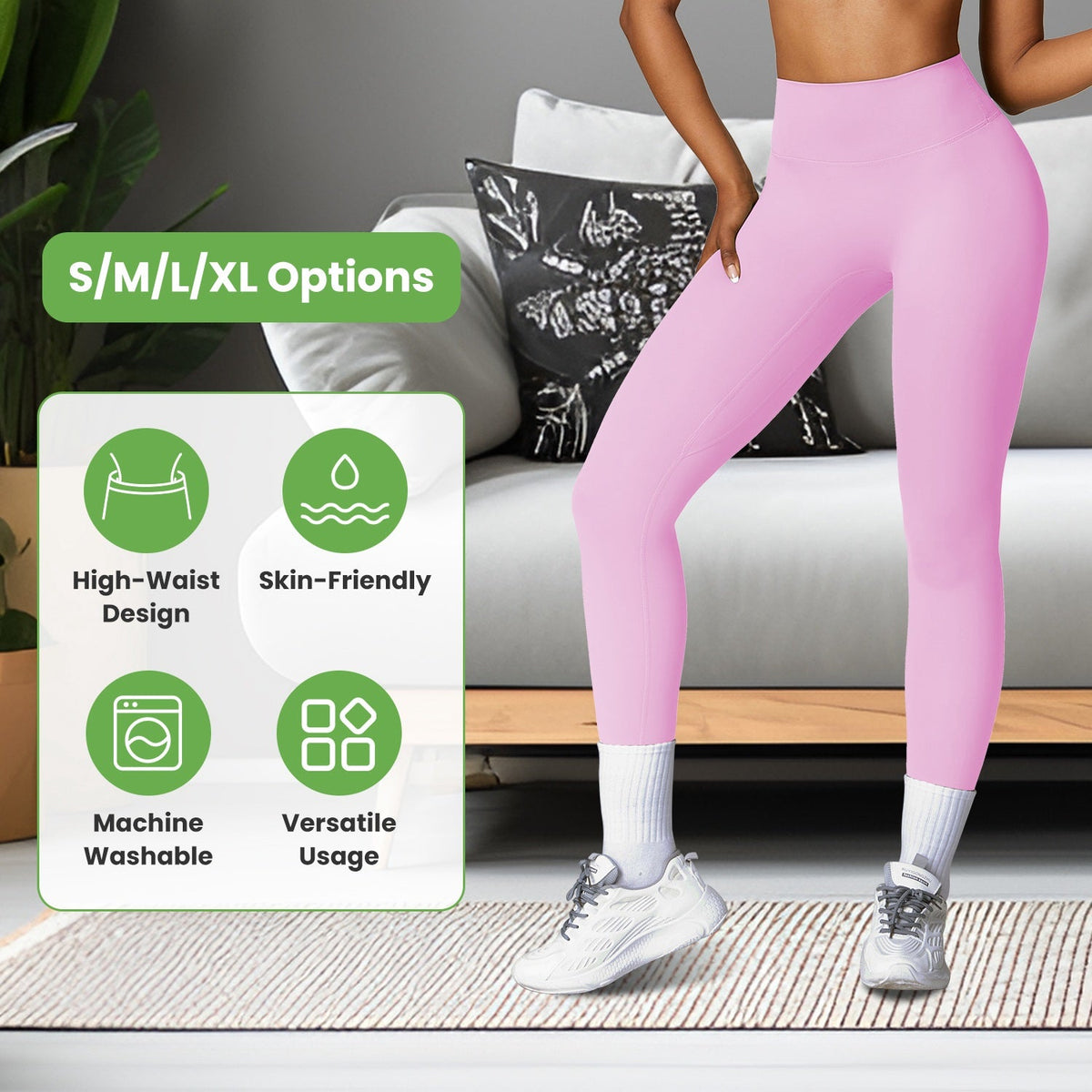 Leggings de talle alto para mujer con control de abdomen