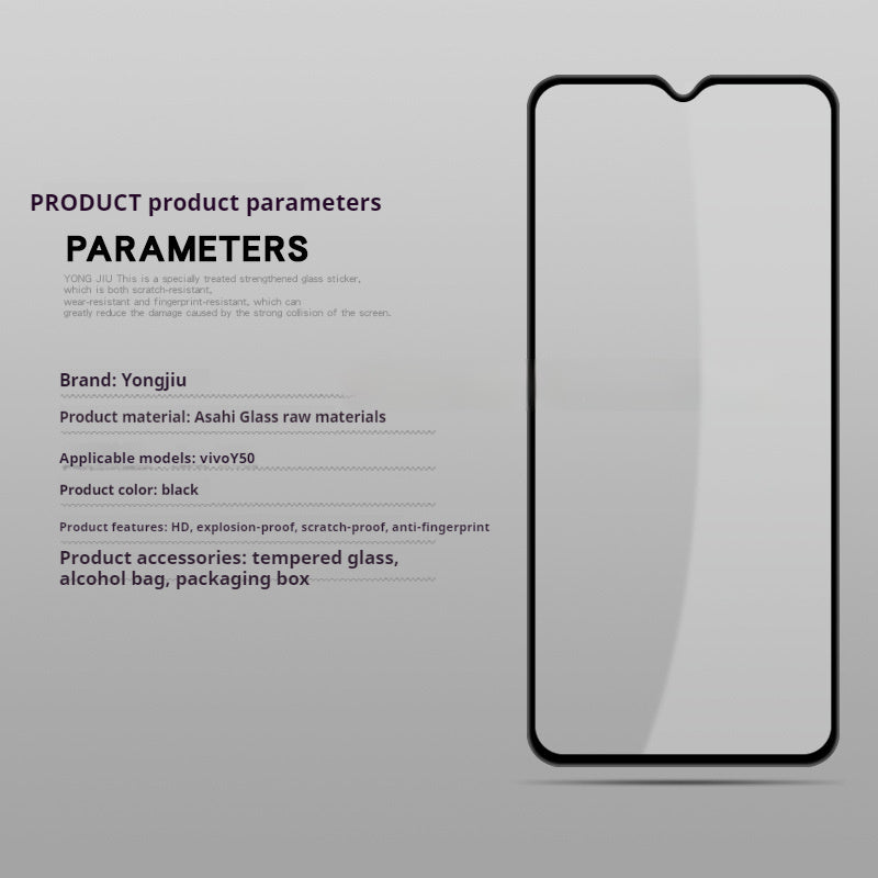 Applicable To Y20 Full Screen Tempered Protective Film Set