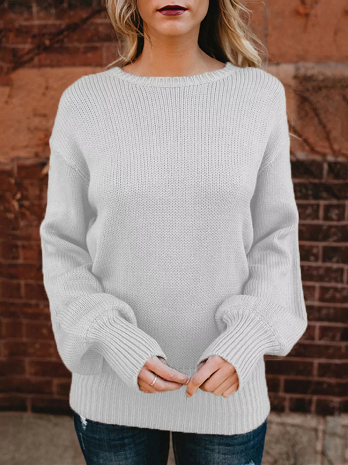 Tied Back Long Sleeve Sweater