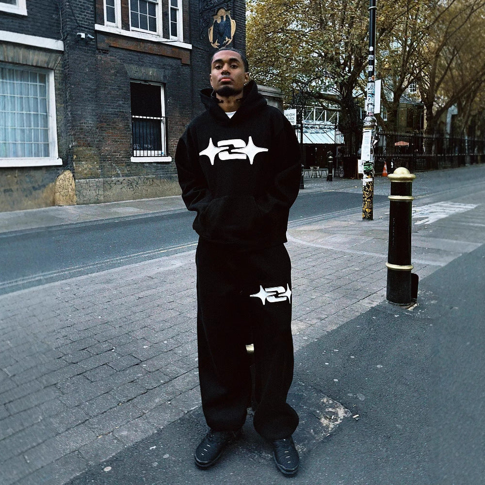 Autumn And Winter Casual Retro Hip-hop Sportswear Fashionable Hoodie