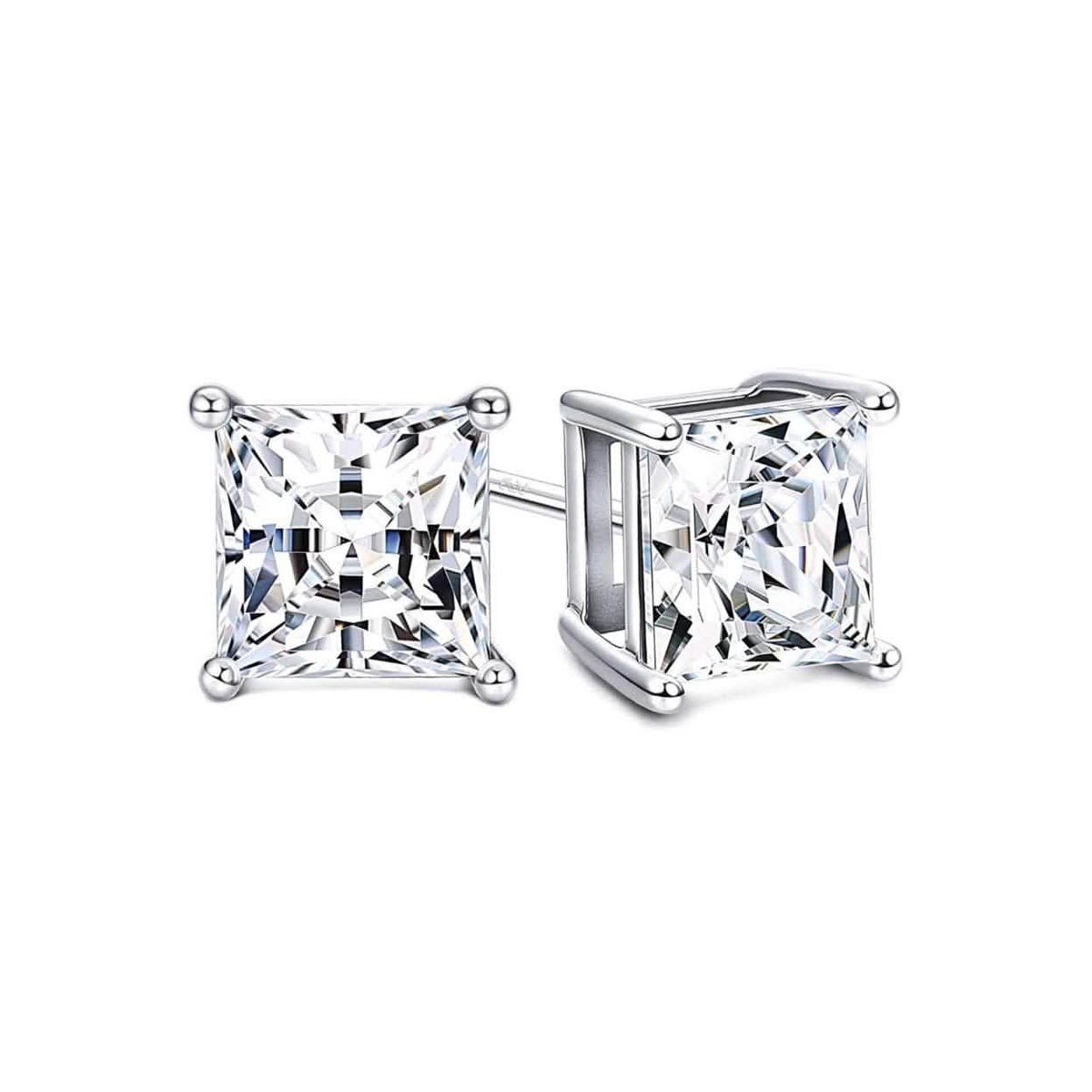 3-Pair Set: 4.00 Cttw Sterling Silver Swarovski Elements Crystal Studs