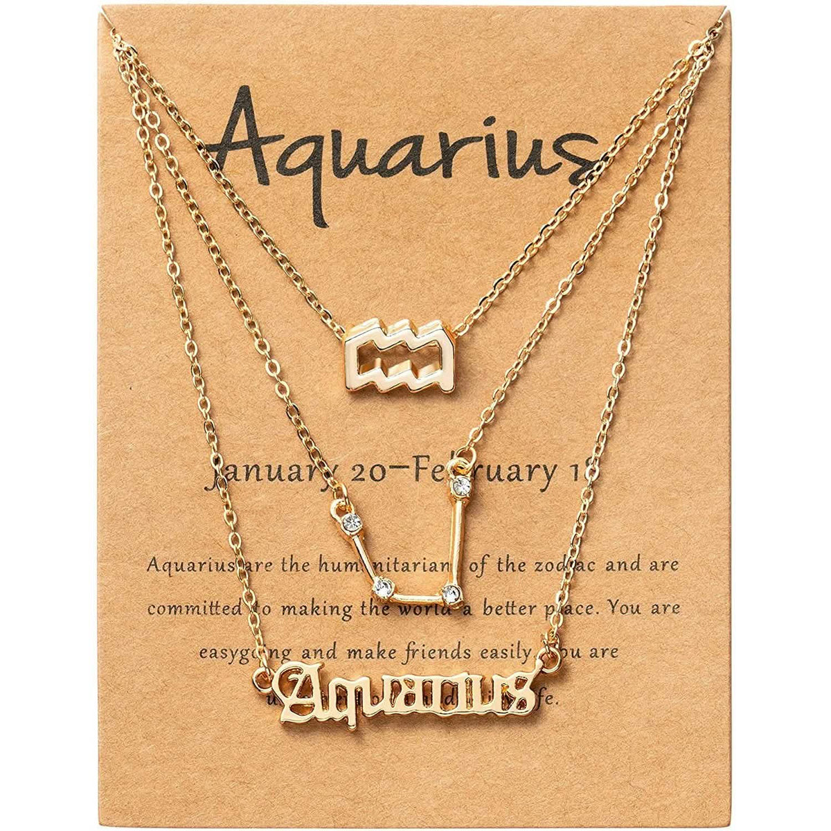 3-Piece: Constellation Zodiac Layer Necklaces