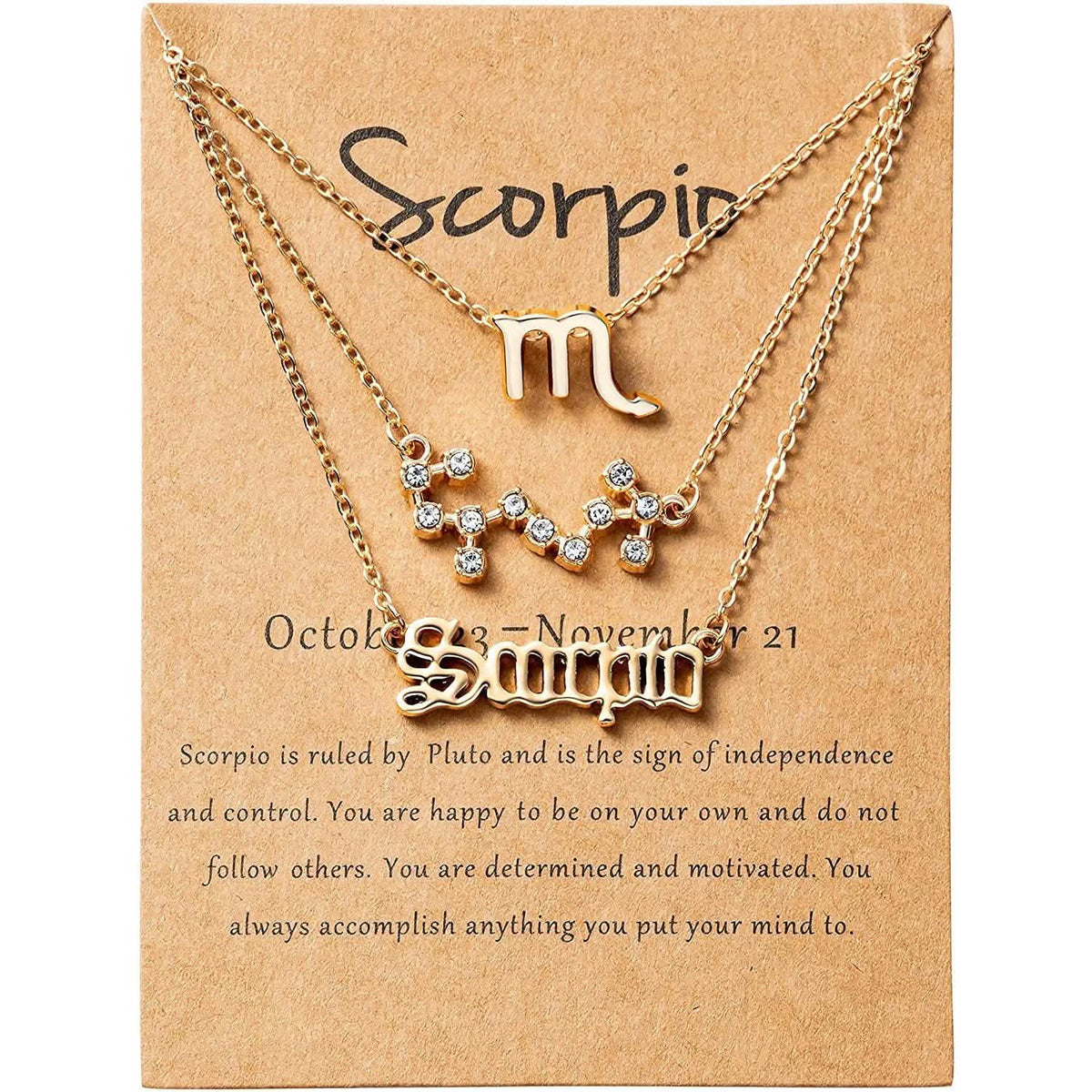 3-Piece: Constellation Zodiac Layer Necklaces