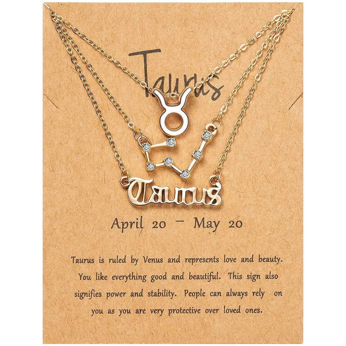 3-Piece: Constellation Zodiac Layer Necklaces