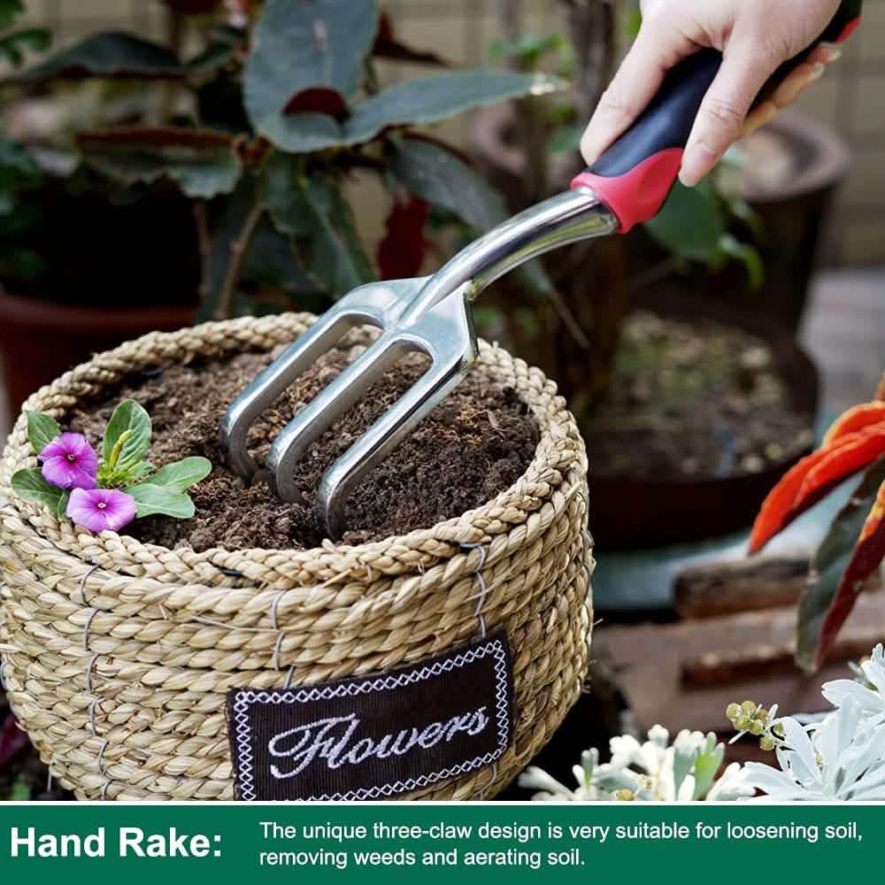 Juego de 3 piezas: Kit de jardinería de alta resistencia de aluminio fundido