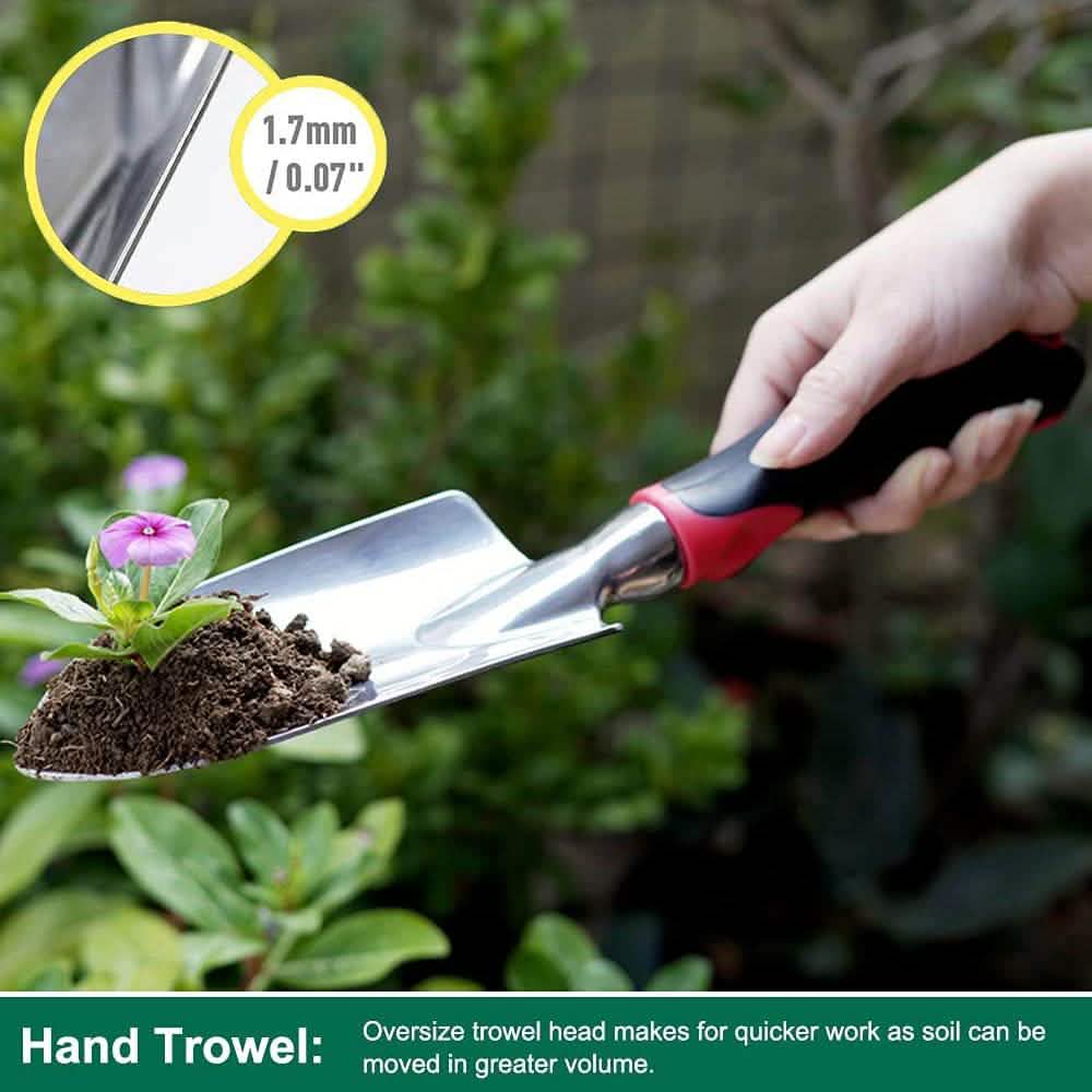 Juego de 3 piezas: Kit de jardinería de alta resistencia de aluminio fundido