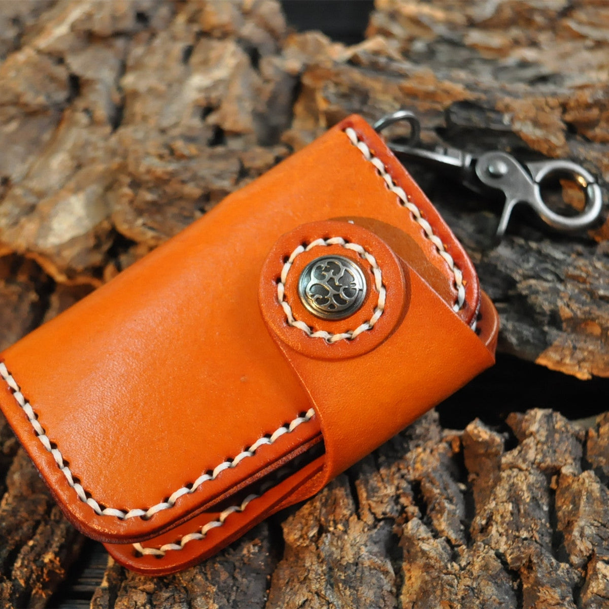 Cowhide handmade car key case