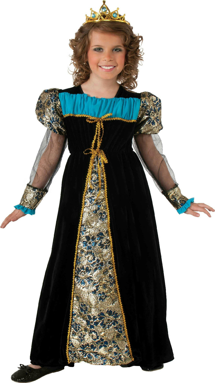 Black Camelot Princess Child Costume Dress and Tiara Size Small 4-6