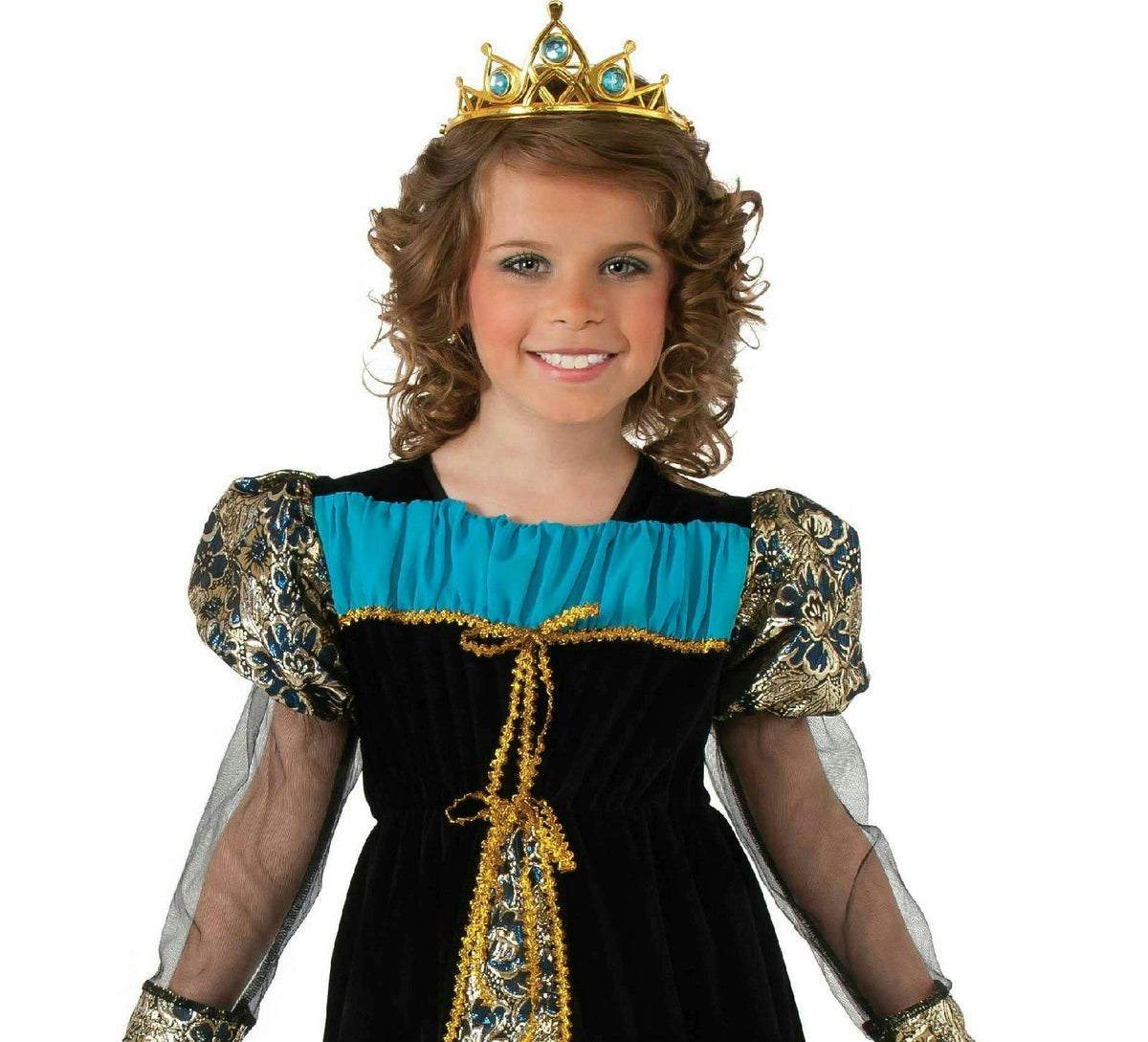 Black Camelot Princess Child Costume Dress and Tiara Size Small 4-6