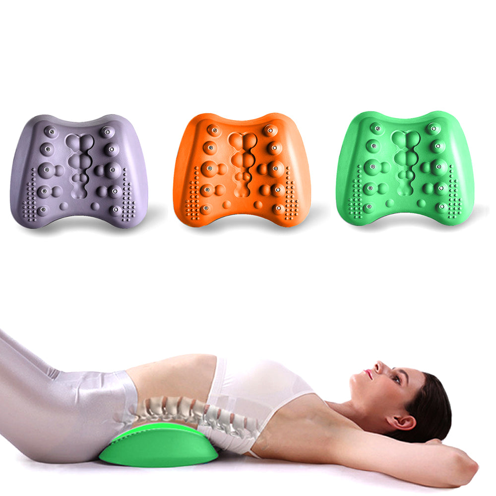 Almohada de soporte lumbar para el alivio del dolor de espalda baja, masajeador estirador lumbar para el alivio del dolor lumbar crónico y la hernia discal.