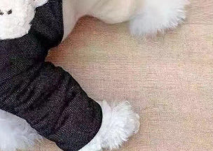 Pet Poodle Dog Clothes Cotton-padded Coat Four-leg Fleece-lined