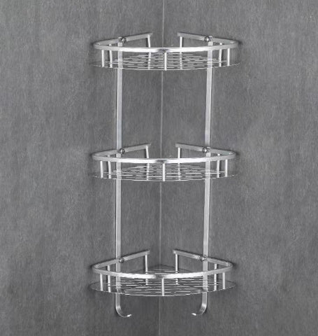 Anti-Rust Metal Steel Shower Rack-Large Capacity,Bathroom Organizing Shelves, Convenient Storage And Home Decoration