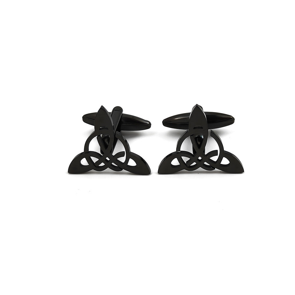 Geometric Triangle Symmetrical Hollow Men's Suit Cufflinks