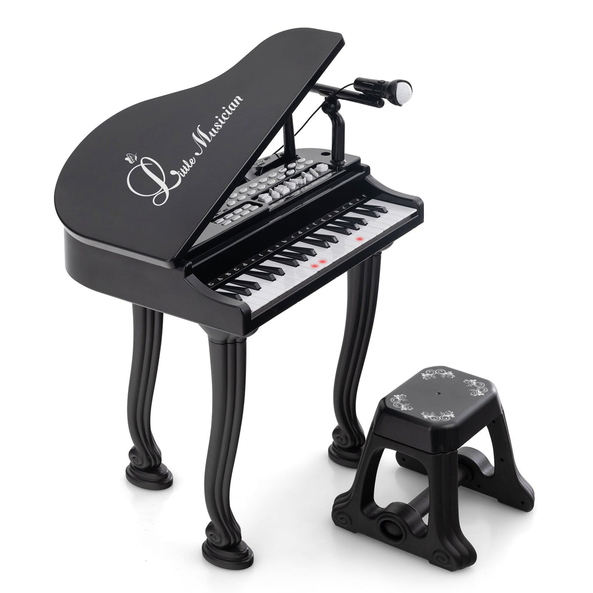 37 Keys Kids Piano Keyboard with Stool and Piano Lid