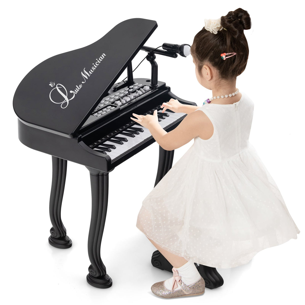 37 Keys Kids Piano Keyboard with Stool and Piano Lid