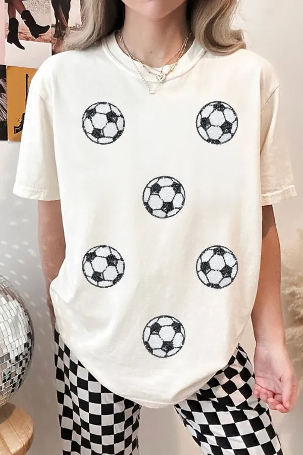 Football Round Neck Short Sleeve T Shirt