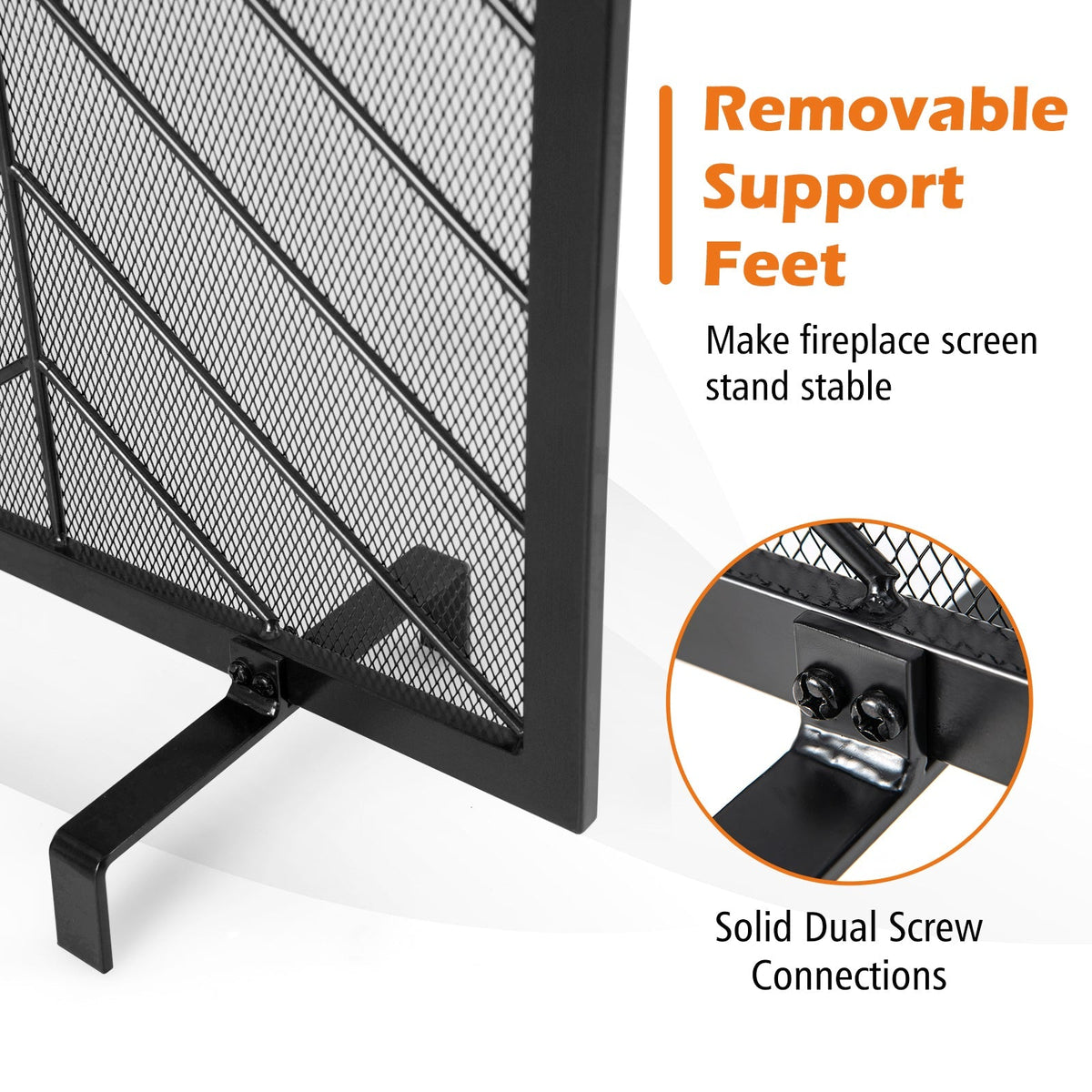 38 x 31 Inch Single Panel Fireplace Screen