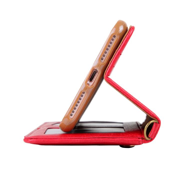 Compatible With  A Magnetic Card Holder With Flip Book Deluxe Leather Bag Stand For