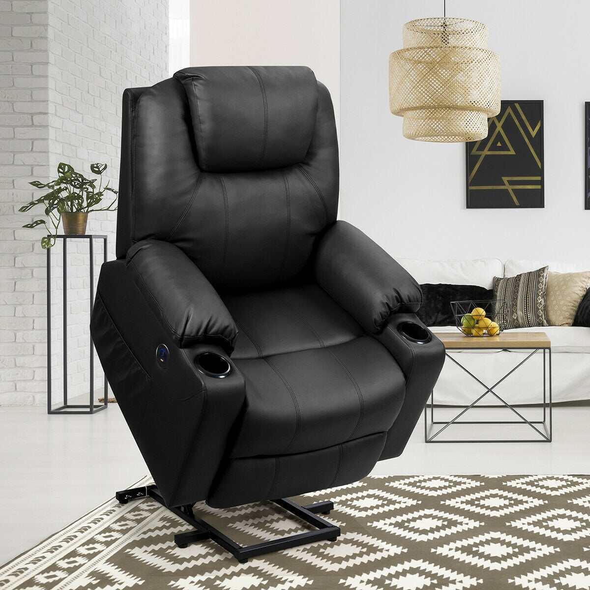 Electric Power Lift Leather Massage Sofa