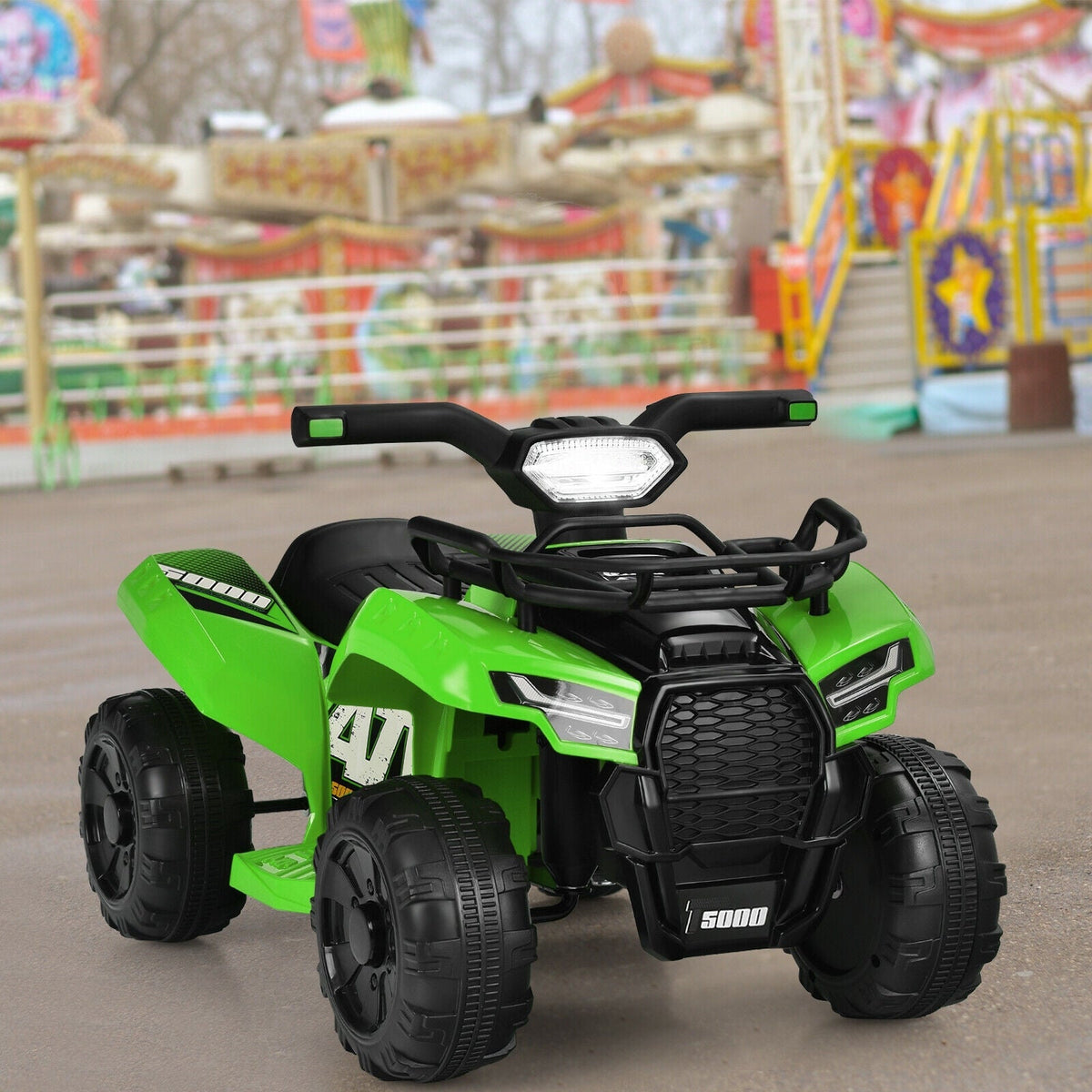Coche eléctrico montable de 6 V ATV Quad para niños con luz LED y MP3