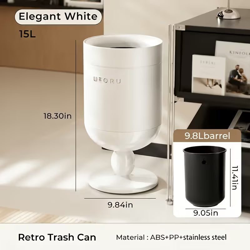 Wide Opening Waste Bin with Sliding Base