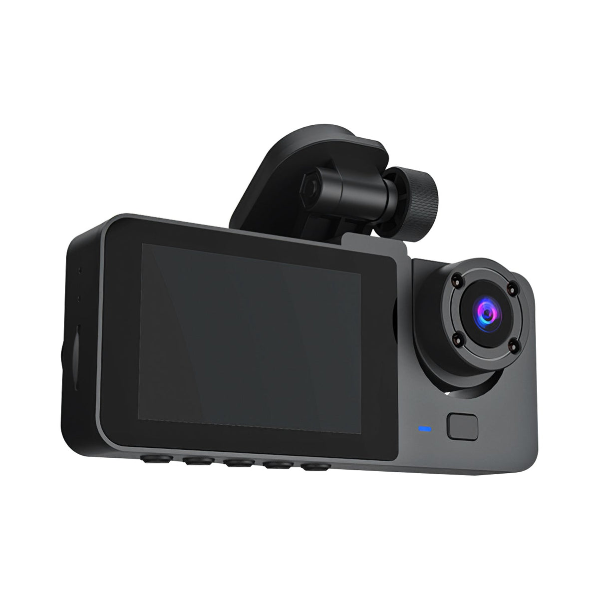 3 Channel Dash Cam Front Inside Rear Vehicle Driving Recorder Car DVR with 32G MMC Card G Sensor Motion Detection Parking Monitor Loop Recording
