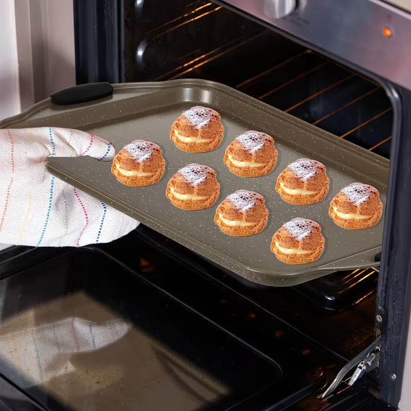 Non-Stick Carbon Steel Baking Pan Set with Stackable Design