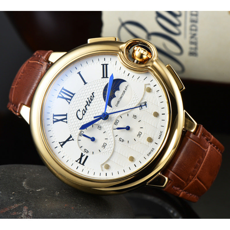 New Mens Business Watch With A Rubber Strap