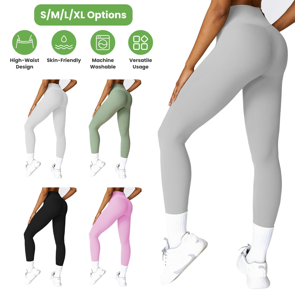 Leggings de talle alto para mujer con control de abdomen