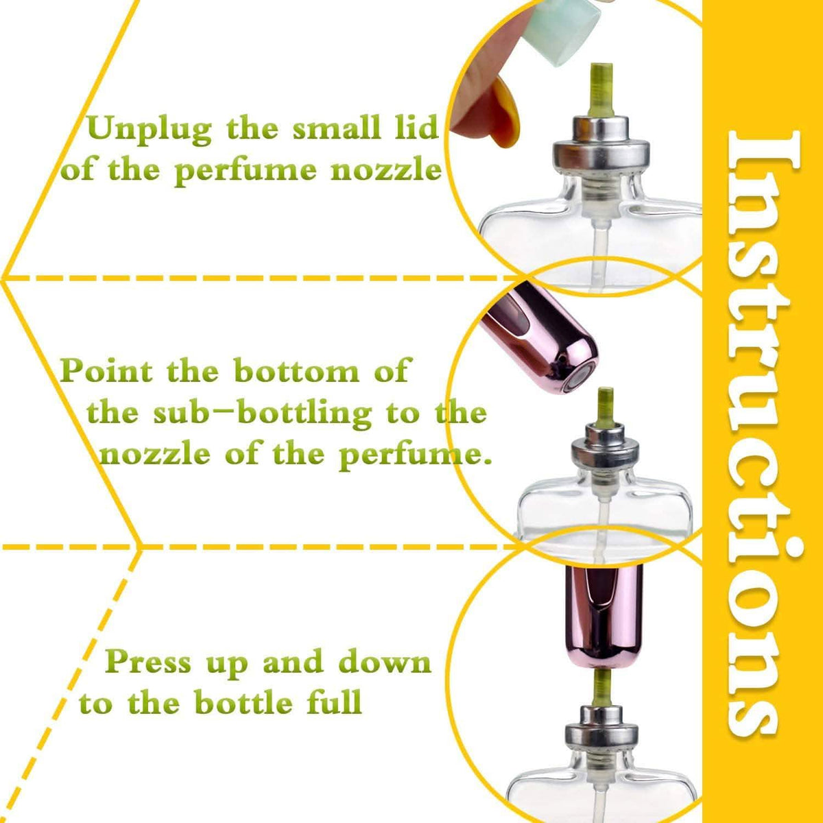 12-Pack: Portable Mini Refillable Perfume Atomizer Bottle