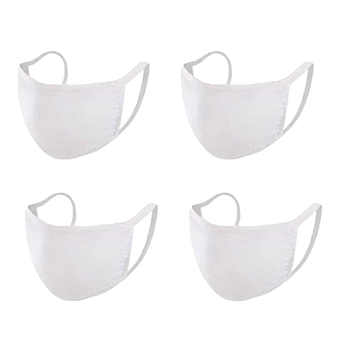4-Pack: Washable & Reusable 2-Ply Cotton Fabric Reversible Face Mask