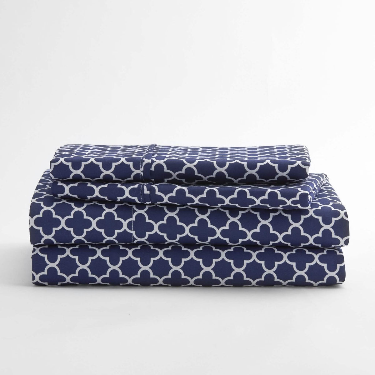 4-Piece: Quatrefoil Patterned Sheet Set