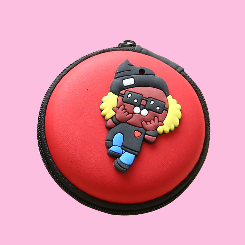 Direct selling new cute zero wallet cartoon earphone collector charger Box Coin handbag wholesale