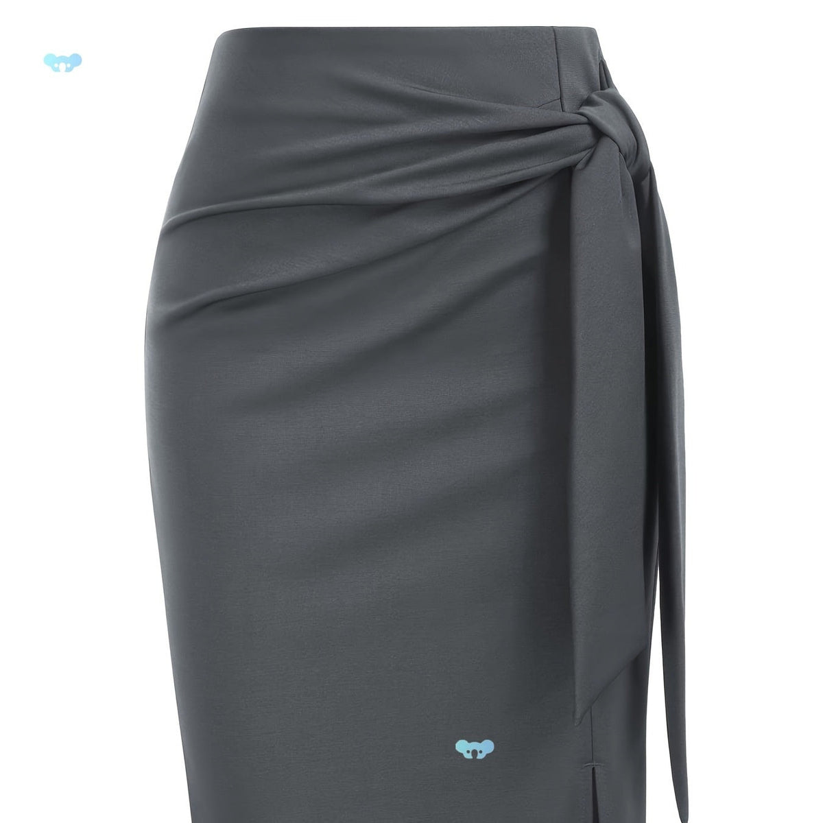 Elegant Monochrome High-waisted Knee-length Skirt For Women