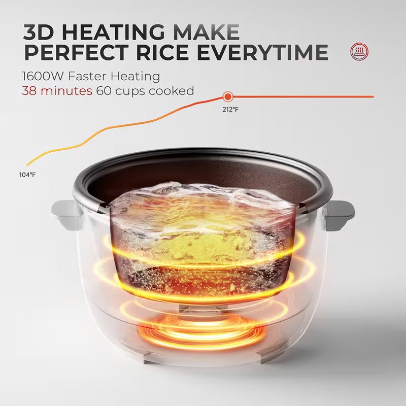 Commercial Rice Cooker with 12-Hour Keep Warm Function