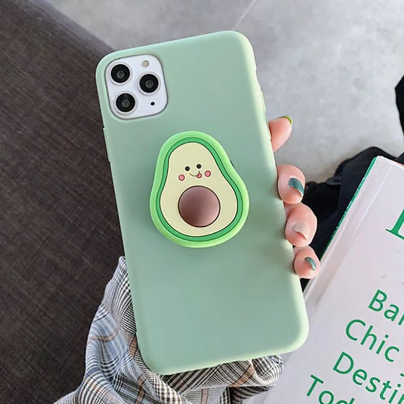 Suitable for A51 A71 flat avocado phone case A50 A70 creative cartoon smile tpu Samsung S20 protection