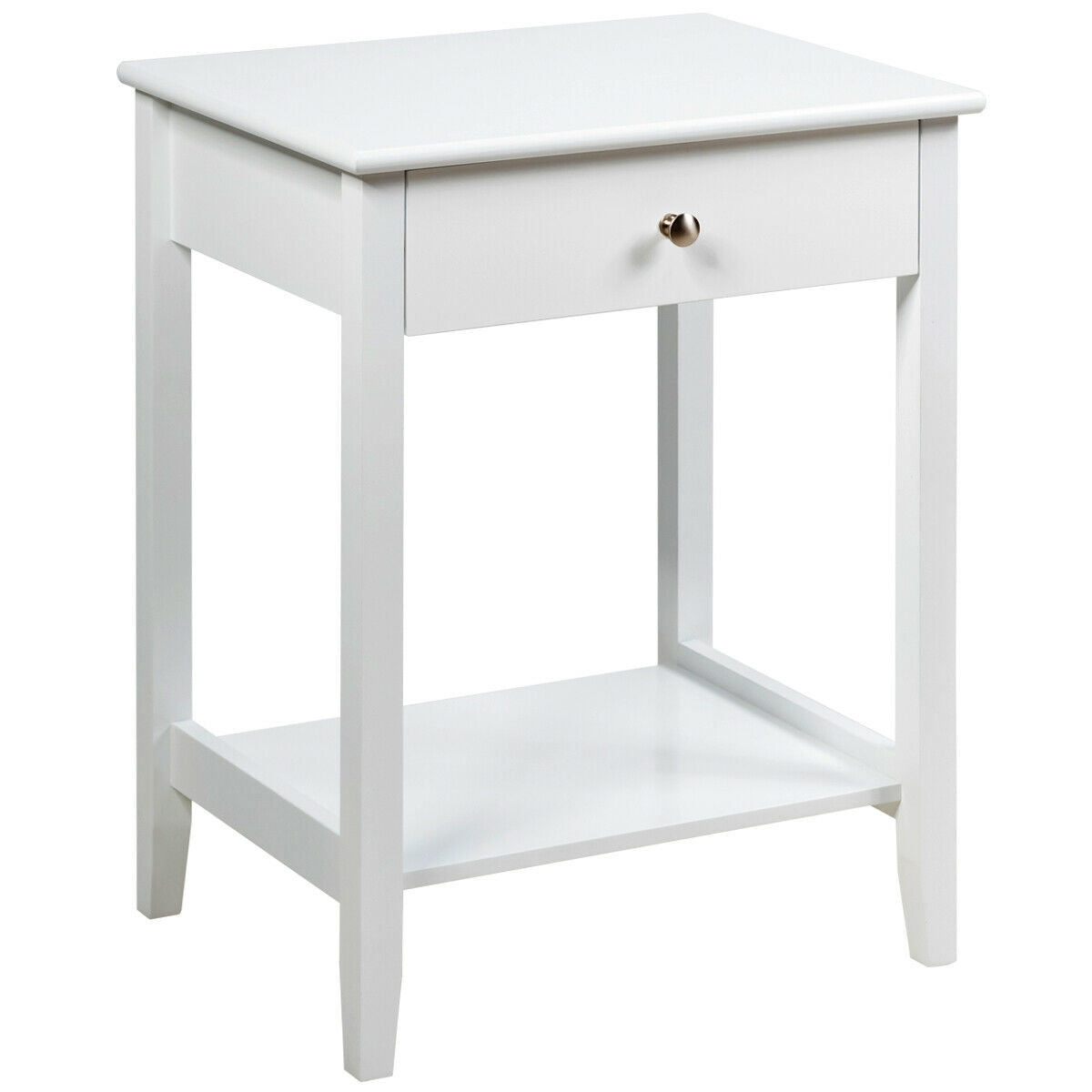 Wooden Nightstand End Table Storage Display