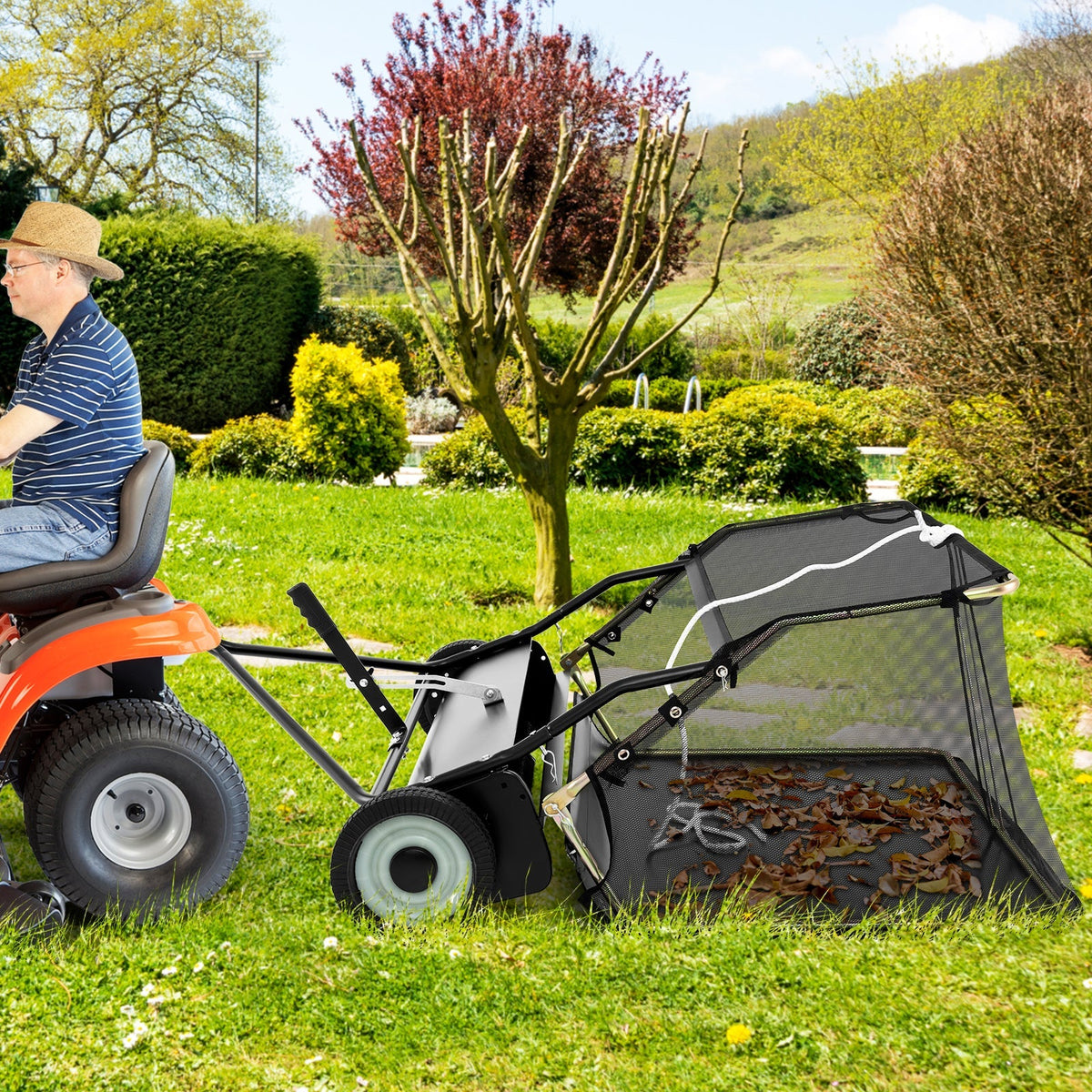 42 Inch Tow-Behind Lawn Sweeper with 26/27 Cu.FT Hopper Bag
