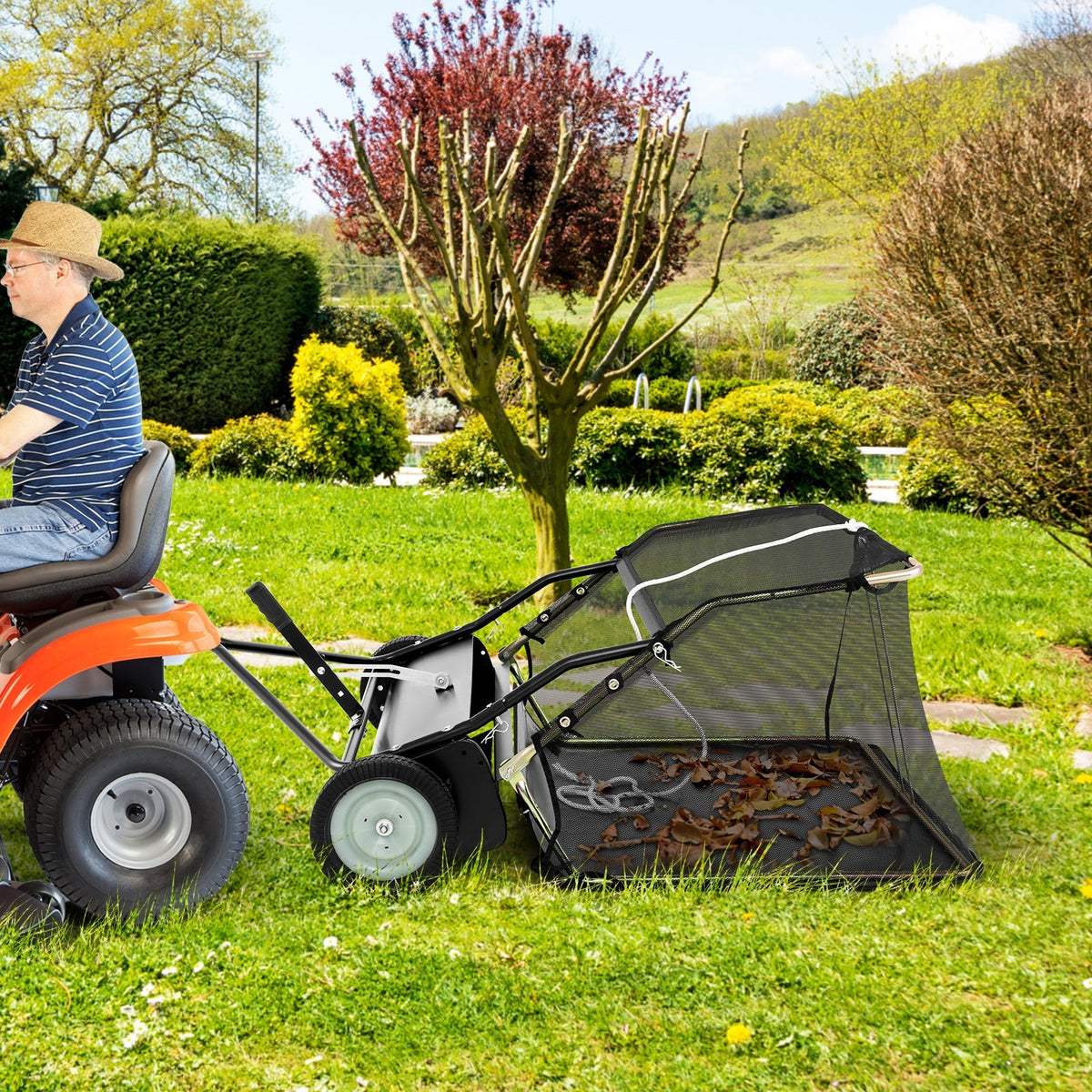 42 Inch Tow-Behind Lawn Sweeper with 26/27 Cu.FT Hopper Bag