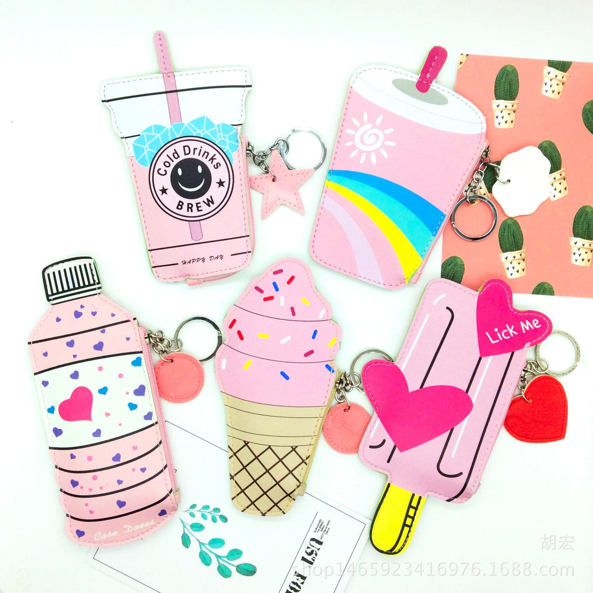 Korea cute popsicle ice cream Mini Purse beverage creative children change bag hand bag